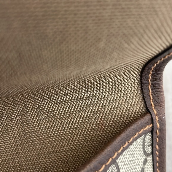 Vintage Gucci GG Monogram PVC Leather Sherry Line Canvas Pouch - Picture 10 of 13